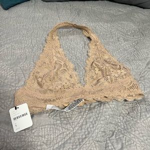 Free People Nude Halter Bralette